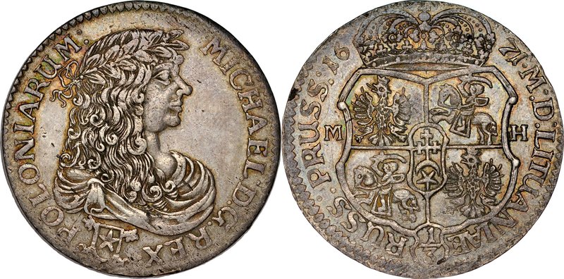 Michał Korybut Wiśniowiecki 1669-1673, Złotówka 1671, Bydgoszcz, RR.
 Kop. 1927...