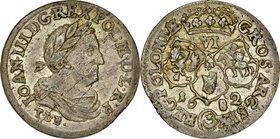 Jan III Sobieski 1674-1696, Szóstak 1682, Kraków.