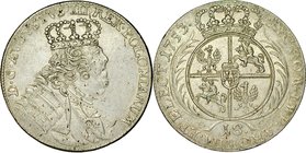 August III 1733-1763, 18 groszy 1753, Lipsk.