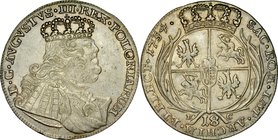 August III 1733-1763, 18 groszy 1754, Lipsk.