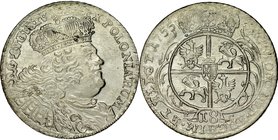 August III 1733-1763, 18 groszy 1755, Lipsk.