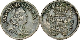 August III 1733-1763, Szeląg 1751, Drezno.