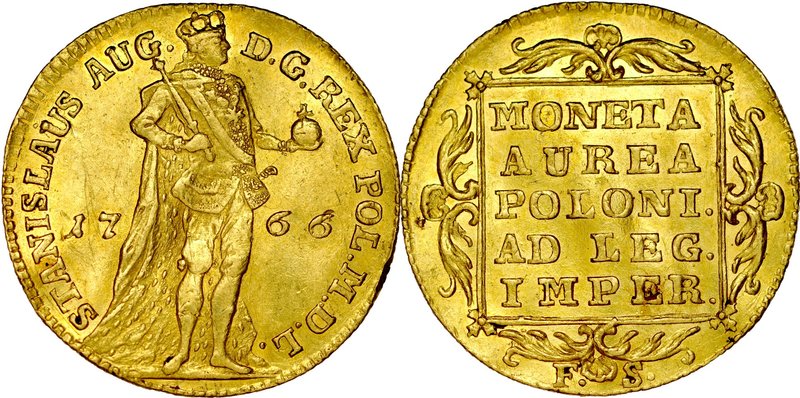 Stanisław August Poniatowski 1764-1795, Dukat koronny 1766, Warszawa, RR.
 Kop....