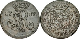 Stanisław August Poniatowski 1764-1795, Grosz 1767, Warszawa.