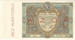 50 złotych 28.08.1925, seria A. 0245678, WZÓR.