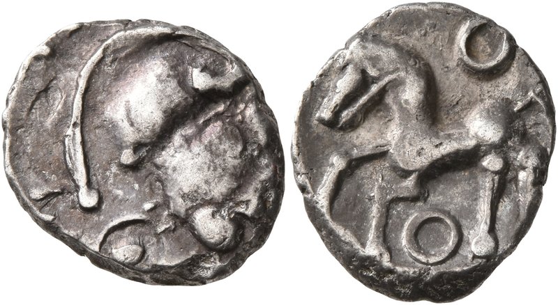 CELTIC, Central Gaul. Aedui. Circa 80-50 BC. Quinarius (Silver, 15 mm, 1.99 g, 1...