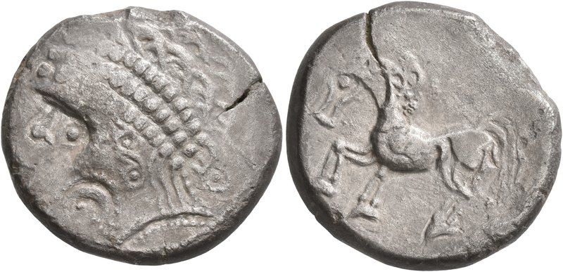 CELTIC, Upper Danube. Noricum. 2nd century BC. Tetradrachm (Silver, 23 mm, 6.99 ...