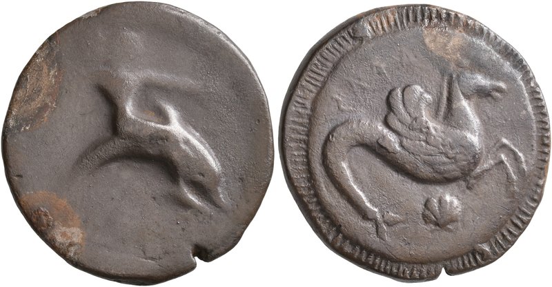 CALABRIA. Tarentum. Circa 500-490 BC. Stater (Silver, 22 mm, 7.47 g, 1 h). [TAPA...