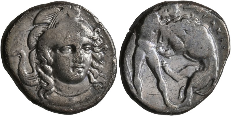 LUCANIA. Herakleia. Circa 340-330 BC. Didrachm or Nomos (Silver, 21 mm, 7.56 g, ...