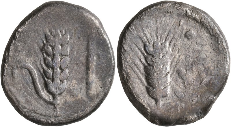LUCANIA. Metapontion. Circa 440-430 BC. Didrachm or Nomos (Silver, 22 mm, 7.56 g...