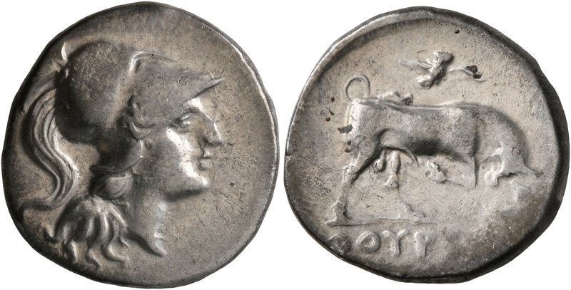 LUCANIA. Thourioi. Circa 280-213 BC. Didrachm or Nomos (Silver, 21 mm, 6.58 g, 8...
