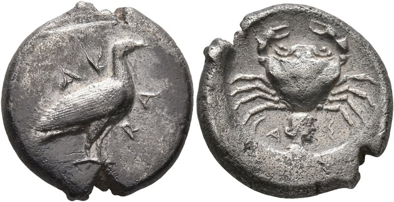 SICILY. Akragas. Circa 480/478-470 BC. Didrachm (Silver, 20 mm, 8.37 g, 7 h). AK...