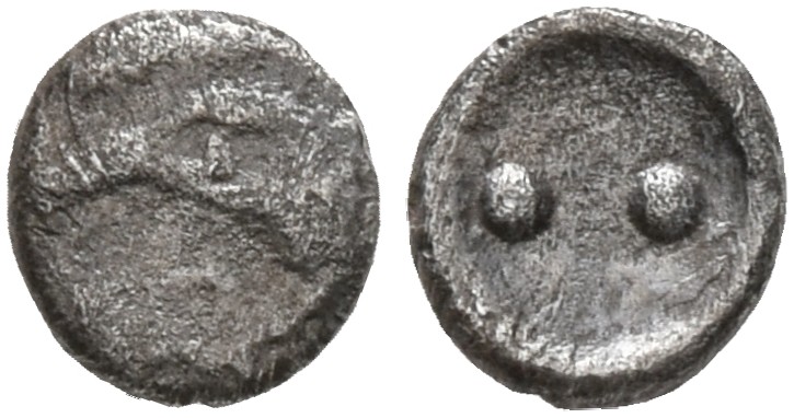SICILY. Akragas. Circa 460s-440s BC. Hexas - Dionkion (Silver, 4 mm, 0.10 g). He...