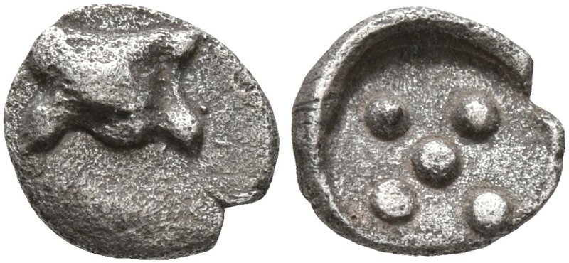 SICILY. Himera. 483/2-472 BC. Pentonkion (Silver, 6 mm, 0.18 g). Astragalos. Rev...