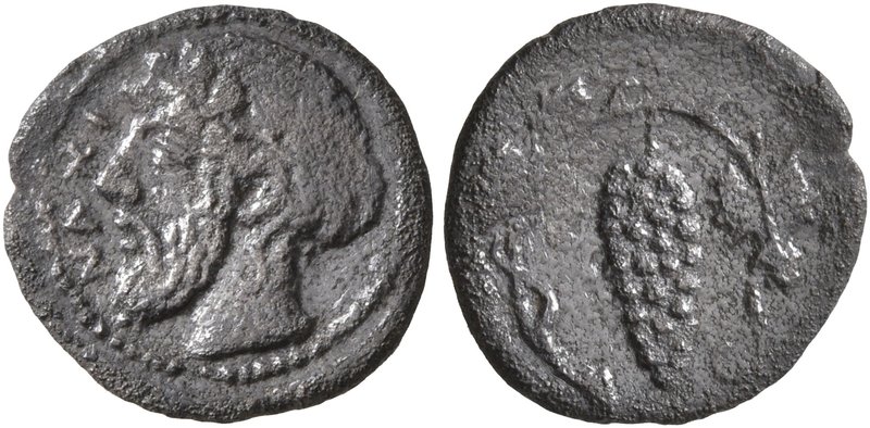 SICILY. Naxos. Circa 461-430 BC. Litra (Silver, 12 mm, 0.57 g, 12 h). NAXI Head ...