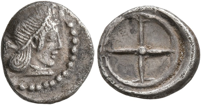 SICILY. Syracuse. Deinomenid Tyranny, 485-466 BC. Obol (Silver, 10 mm, 0.70 g), ...