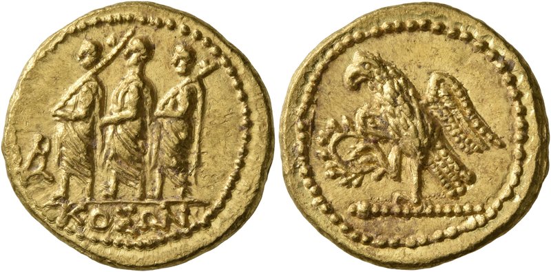 SKYTHIA. Geto-Dacians. Koson, mid 1st century BC. Stater (Gold, 20 mm, 8.40 g, 1...