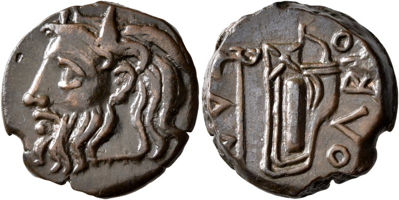 SKYTHIA. Olbia. Circa 310-280 BC. AE (Bronze, 21 mm, 7.90 g, 1 h). Horned head o...