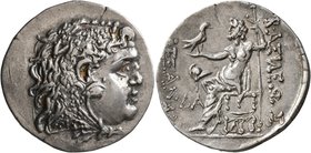 KINGS OF MACEDON. Alexander III ‘the Great’, 336-323 BC. Tetradrachm (Silver, 30 mm, 16.56 g, 1 h), Mesembria, circa 125-100. Head of Herakles to righ...