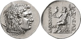 KINGS OF MACEDON. Alexander III ‘the Great’, 336-323 BC. Tetradrachm (Silver, 34 mm, 16.42 g, 1 h), Odessos, circa 120-90. Head of Herakles to right, ...
