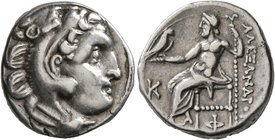 KINGS OF MACEDON. Alexander III ‘the Great’, 336-323 BC. Drachm (Silver, 17 mm, 4.27 g, 1 h), Kolophon, struck under Antigonos Monophthalmos, circa 31...