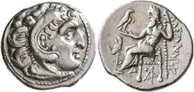 KINGS OF MACEDON. Alexander III ‘the Great’, 336-323 BC. Drachm (Silver, 18 mm, 3.99 g, 11 h), Kolophon, struck under Lysimachos, circa 301/0-300/299....