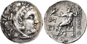 KINGS OF MACEDON. Alexander III ‘the Great’, 336-323 BC. Drachm (Silver, 20 mm, 4.15 g, 11 h), Magnesia ad Maeandrum, circa 282-225. Head of Herakles ...