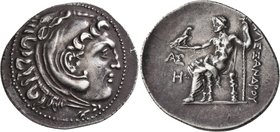 KINGS OF MACEDON. Alexander III ‘the Great’, 336-323 BC. Tetradrachm (Silver, 36 mm, 16.91 g, 11 h), Aspendos, CY 8 = 205/4. Head of Herakles to right...