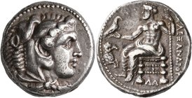 KINGS OF MACEDON. Alexander III ‘the Great’, 336-323 BC. Tetradrachm (Silver, 23 mm, 17.17 g, 11 h), Damaskos, circa 330-320. Head of Herakles to righ...