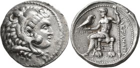 KINGS OF MACEDON. Alexander III ‘the Great’, 336-323 BC. Tetradrachm (Silver, 28 mm, 16.89 g, 4 h), Tyre, under Ptolemy I as Satrap, RY 36 of 'Ozmilk,...