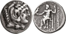 KINGS OF MACEDON. Alexander III ‘the Great’, 336-323 BC. Tetradrachm (Silver, 25 mm, 17.05 g, 6 h), Arados, struck under Menes or Laomedon, 324/3-320....