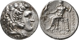 KINGS OF MACEDON. Alexander III ‘the Great’, 336-323 BC. Tetradrachm (Silver, 26 mm, 17.13 g, 1 h), Babylon I, struck under Seleukos I, circa 311-300....