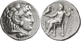 KINGS OF MACEDON. Alexander III ‘the Great’, 336-323 BC. Tetradrachm (Silver, 26 mm, 17.05 g, 12 h), Memphis or Alexandria, struck under Ptolemy I as ...