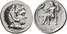 KINGS OF MACEDON. Philip III Arrhidaios, 323-317 BC. Tetradrachm (Silver, 28 mm, 16.98 g, 11 h), Babylon, struck under Archon, Dokimos, or Seleukos I....