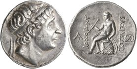 SELEUKID KINGS OF SYRIA. Antiochos I Soter, 281-261 BC. Tetradrachm (Silver, 28 mm, 16.91 g, 4 h), Seleukeia on the Tigris. Diademed head of Antiochos...