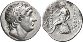 SELEUKID KINGS OF SYRIA. Antiochos I Soter, 281-261 BC. Tetradrachm (Silver, 29 mm, 16.20 g, 9 h), Seleukeia on the Tigris. Diademed head of Antiochos...