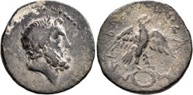 SELEUKID KINGS OF SYRIA. Achaios, usurper, 220-214 BC. AE (Bronze, 20 mm, 4.05 g, 12 h), Sardes. Laureate head of Zeus to right. Rev. BAΣΙΛΕΩΣ ΑXAIOY ...