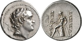 SELEUKID KINGS OF SYRIA. Seleukos IV Philopator, 187-175 BC. Tetradrachm (Silver, 29 mm, 17.31 g, 12 h), Antiochia on the Orontes. Diademed head of Se...