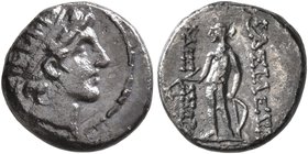 SELEUKID KINGS OF SYRIA. Alexander I Balas, 152-145 BC. Hemidrachm (Silver, 11 mm, 1.51 g, 1 h), Antiochia on the Orontes. Radiate and diademed head o...