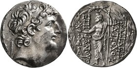 SELEUKID KINGS OF SYRIA. Antiochos VIII Epiphanes (Grypos), 121/0-97/6 BC. Tetradrachm (Silver, 27 mm, 16.26 g, 12 h), Antiochia on the Orontes, 112-1...