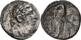 PHOENICIA. Tyre. 126/5 BC-AD 65/6. Shekel (Silver, 29 mm, 13.74 g, 1 h), CY 51 = 76/5 BC. Laureate head of Melkart to right, lion skin tied around nec...