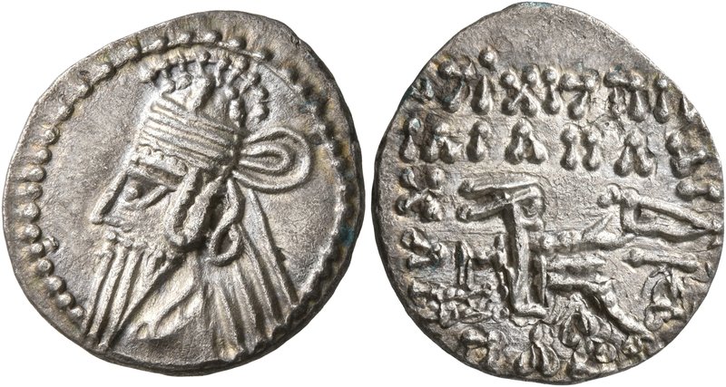 KINGS OF PARTHIA. Osroes II, circa 190-208. Drachm (Silver, 19 mm, 3.54 g, 12 h)...