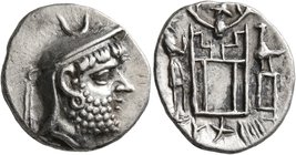 KINGS OF PERSIS. Uncertain king, mid-late 2nd century BC. Drachm (Silver, 18 mm, 4.01 g, 2 h). Male head to right, wearing diadem and kyrbasia surmoun...