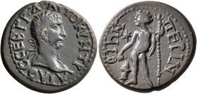 THRACE. Perinthus. Trajan, 98-117. Diassarion (Orichalcum, 21 mm, 6.23 g, 7 h), after 102. AYTOKP N TPAI AN OC CEB•ΓP•Δ• (sic!) Laureate head of Traja...