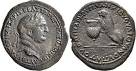BITHYNIA. Nicaea. Vespasian, 69-79. Assarion (Orichalcum, 26 mm, 7.82 g, 1 h), Marcus Plancius Varus, proconsul. ΑΥΤΟΚΡΑΤΟΡΙ ΚΑΙΣΑΡΙ ΣΕΒΑΣΤΩ ΟΥΕΣΠΑΣΙΑ...