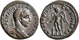MYSIA. Parium. Severus Alexander, 222-235. 'As' (Bronze, 22 mm, 8.14 g, 12 h). IMP C M AVR SEV ALEXAND AVG Laureate head of Severus Alexander to right...