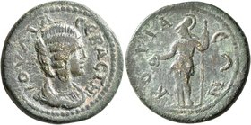 PHRYGIA. Cotiaeum. Julia Domna, Augusta, 193-217. Diassarion (Orichalcum, 23 mm, 6.80 g, 7 h). IOΛIA CЄBACTH Draped bust of Julia Domna to right. Rev....