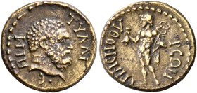 PHRYGIA. Flavia-Grimenothyrae. Pseudo-autonomous issue. AE (Bronze, 15 mm, 1.85 g, 6 h), Loukios Tullios Per..., epimeletes, time of Trajan, 98-117. Є...