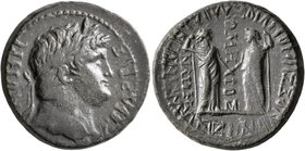 PHRYGIA. Laodicea ad Lycum. Nero, 54-68. Diassarion (Orichalcum, 25 mm, 11.31 g, 1 h), Homonoia with Smyrna, Anto... Zenon, son of Zenon, magistrate. ...