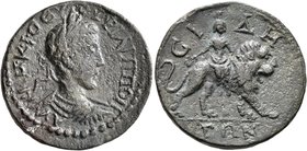 PAMPHYLIA. Side. Philip II, 247-249. Diassarion (Bronze, 25 mm, 10.35 g, 12 h). AYT•K•MK•CЄYOY•ΦIΛΙΠΠON Laureate, draped and cuirassed bust of Philip ...